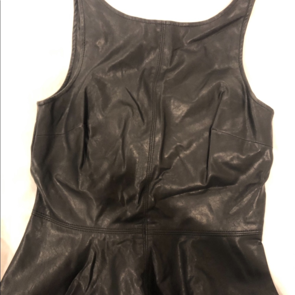 Zara faux leather peplum top